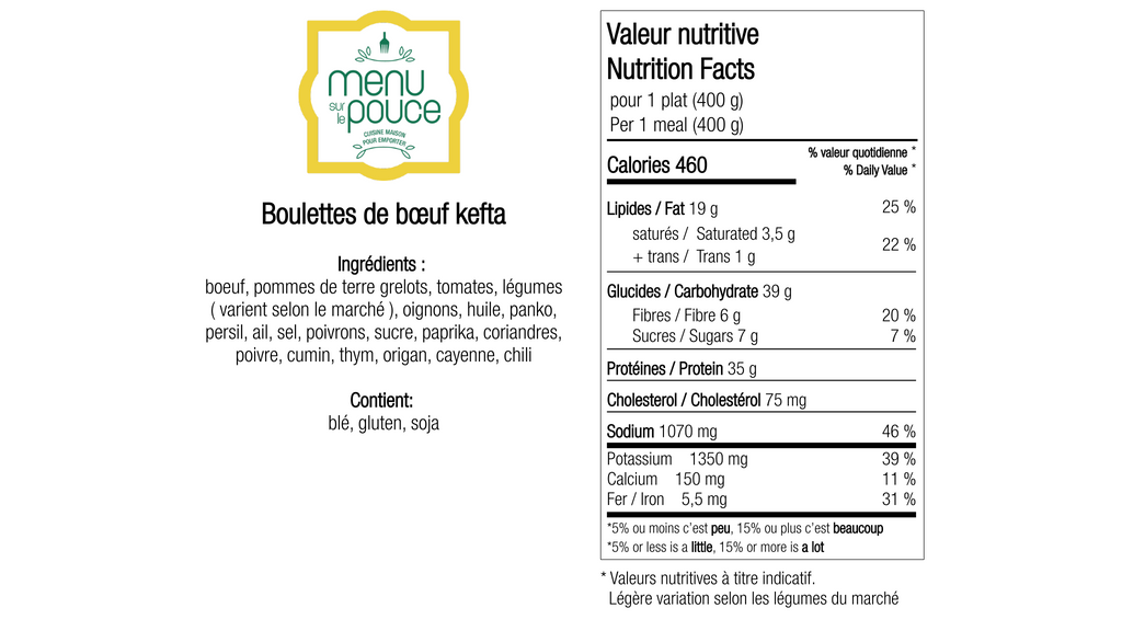 Boulettes de bœuf  kefta