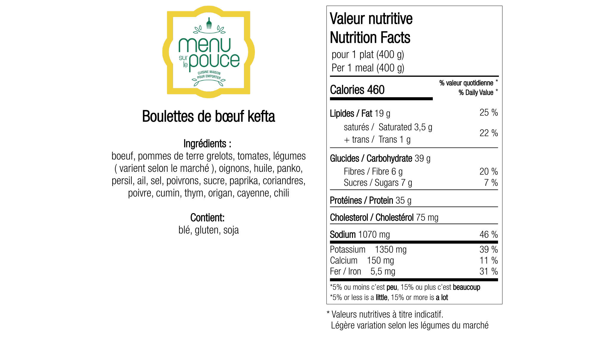 Boulettes de bœuf  kefta