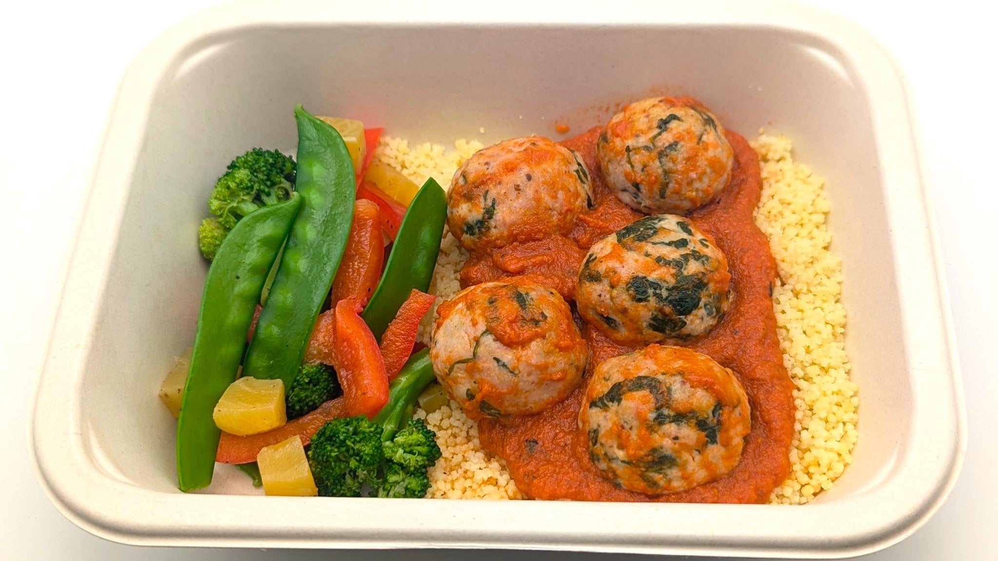 Boulettes de poulet aux épinards et roquettes