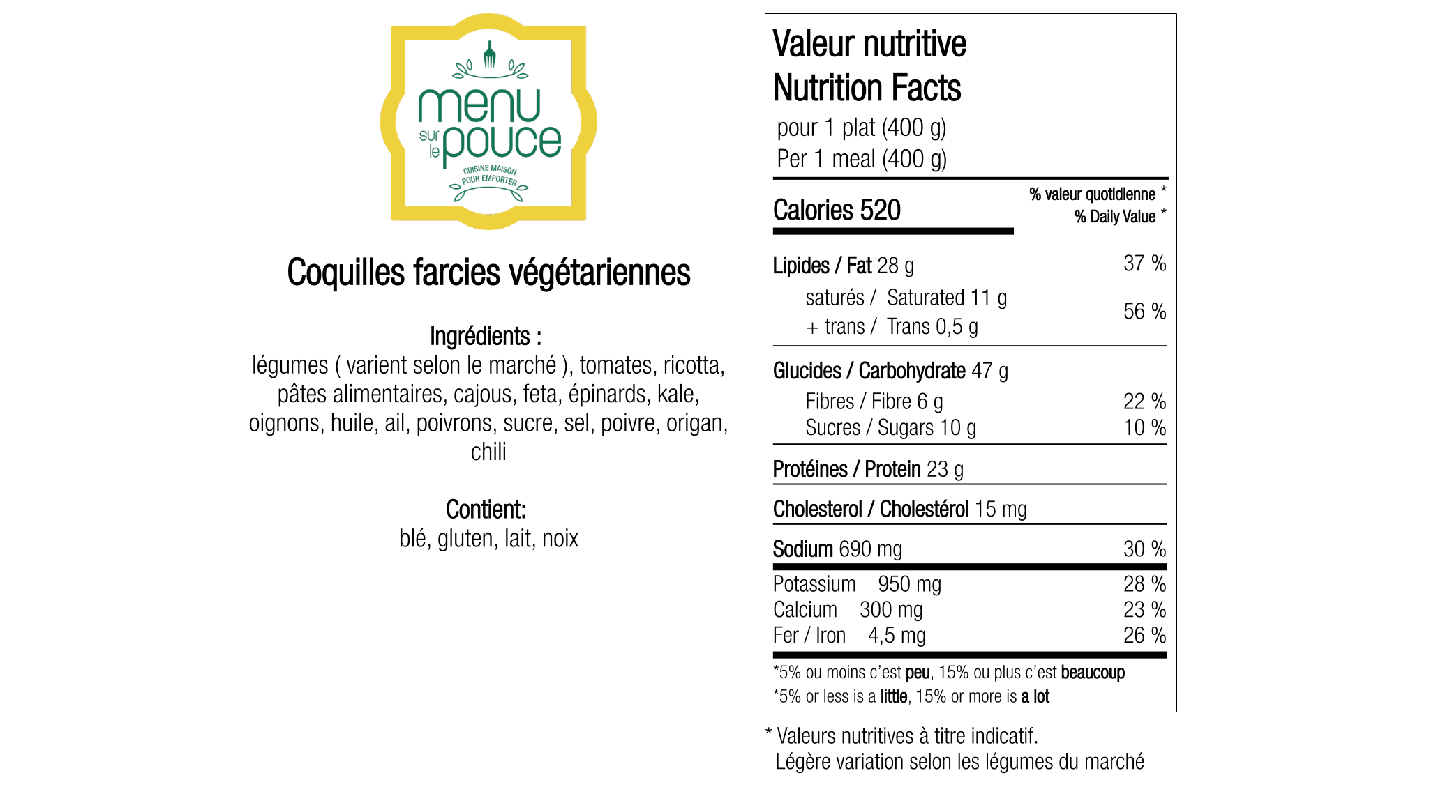 Coquilles farcies végétariennes