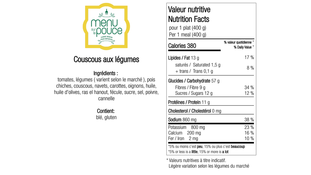 Couscous aux légumes
