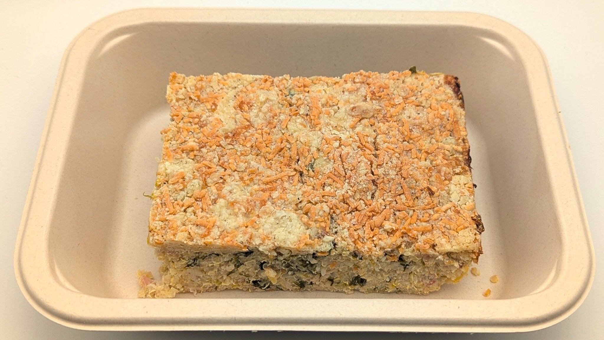 Crumble de quinoa aux poireau et bacon